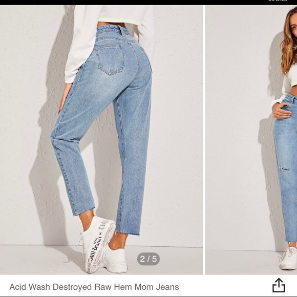 Light wash mom jeans - Picture 2 of 4